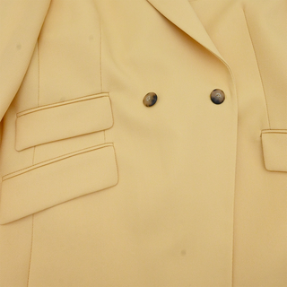 Caleb Custard Wool Double-Breasted Jacket