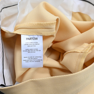 Farah Custard Wool Straight Leg Pants