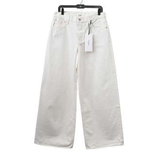 MOUSSY | White Denim Tribeca Super Wide Jeans