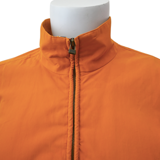 CELINE | Orange "Voile La Mer" Cropped Zip Bomber Jacket