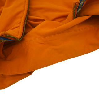 CELINE | Orange "Voile La Mer" Cropped Zip Bomber Jacket