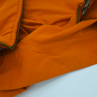 CELINE | Orange "Voile La Mer" Cropped Zip Bomber Jacket