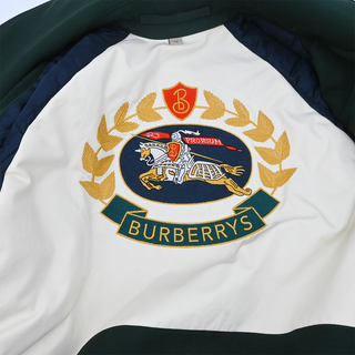 BURBERRY | Dark Green Double-Breasted Trench Coat