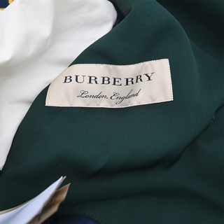 BURBERRY | Dark Green Double-Breasted Trench Coat