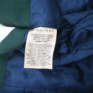 BURBERRY | Dark Green Double-Breasted Trench Coat