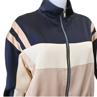 SAINT LAURENT | Colorblock Zip-Front Track Bomber Jacket