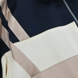 SAINT LAURENT | Colorblock Zip-Front Track Bomber Jacket