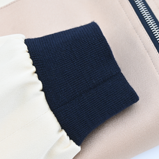 SAINT LAURENT | Colorblock Zip-Front Track Bomber Jacket