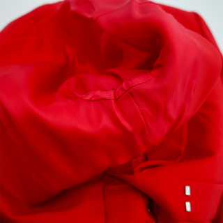 ALEXANDER MCQUEEN | Lust Red Cut-Out Wool Blazer Jumpsuit