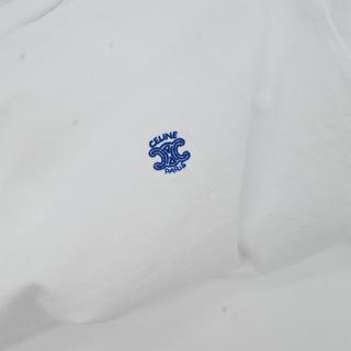 CELINE | White Cotton Jersey Triomphe T-Shirt