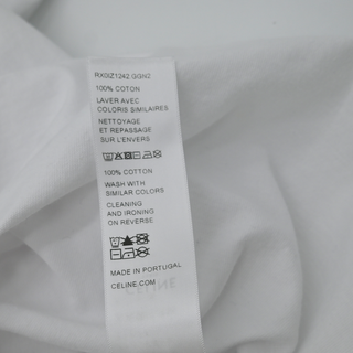 CELINE | White Cotton Jersey Triomphe T-Shirt