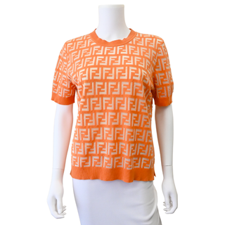 FENDI | Orange FF Jacquard Knit Top
