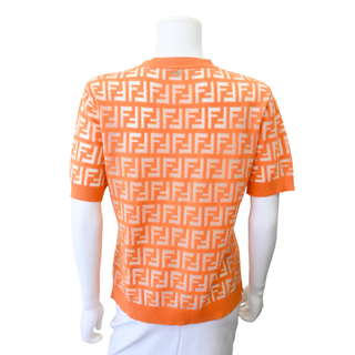 FENDI | Orange FF Jacquard Knit Top