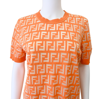 FENDI | Orange FF Jacquard Knit Top