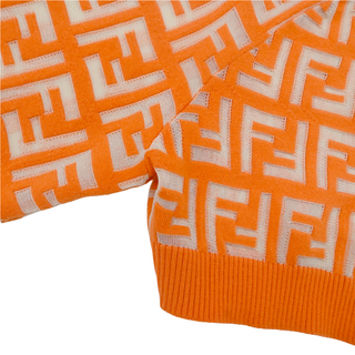FENDI | Orange FF Jacquard Knit Top