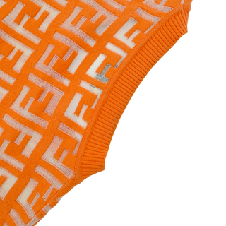 FENDI | Orange FF Jacquard Knit Top