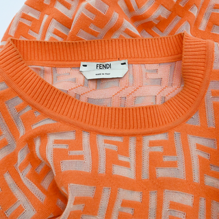 FENDI | Orange FF Jacquard Knit Top