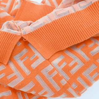 FENDI | Orange FF Jacquard Knit Top