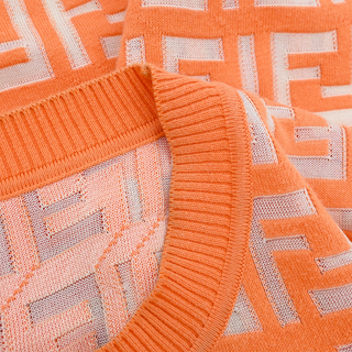 FENDI | Orange FF Jacquard Knit Top
