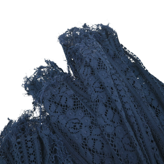 LOEWE | Navy Blue Lace Poplin Dress