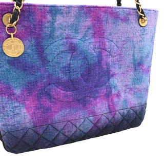 Tie-Dye Tweed Timeless Shopper Tote Bag