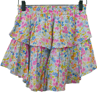 Floral Tiered Ruffle Skirt