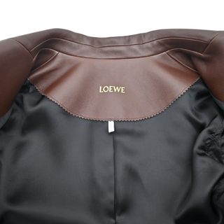 Brown Tailored Leather Blazer