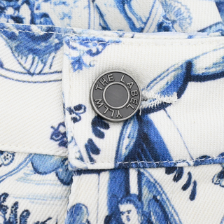 Miller Delft Toile Print Cotton Wide Leg Pants