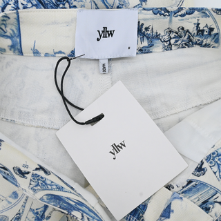 Miller Delft Toile Print Cotton Wide Leg Pants