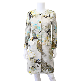 Exclusive Floral Paisley Jacquard Coat
