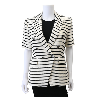VERONICA BEARD | Jenny Striped Short Sleeve Dickey Jacket