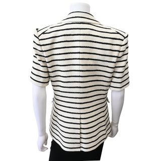 VERONICA BEARD | Jenny Striped Short Sleeve Dickey Jacket