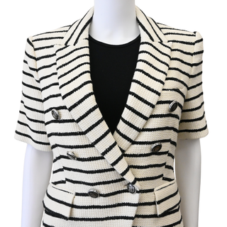 VERONICA BEARD | Jenny Striped Short Sleeve Dickey Jacket