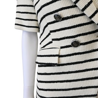 VERONICA BEARD | Jenny Striped Short Sleeve Dickey Jacket