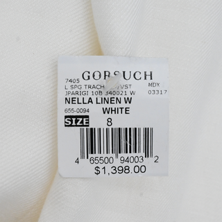 TAGLIATORE | White Nella Linen Double-Breasted Blazer