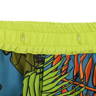 FRANCO FERRARI | Tropical Botanical Print Silk Wide Leg Pants