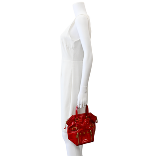YSL | Red Patent Mini Downtown Tote Bag