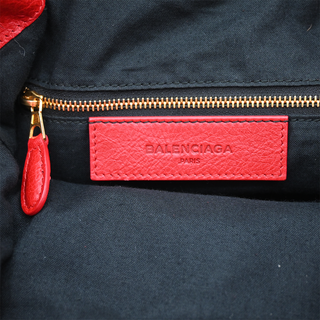 BALENCIAGA | Giant 12 Mini Pompon Red Leather Bucket Crossbody Bag