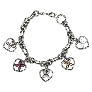 JOHN HARDY | Kawung Heart Charm Bracelet