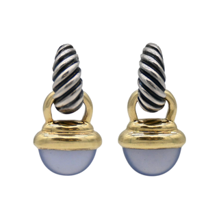 DAVID YURMAN | Two-Tone Chalcedony Acorn Drop Earrings
