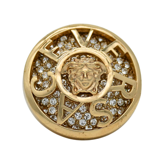 VERSACE | Gold-Tone Medusa Crystal Ring