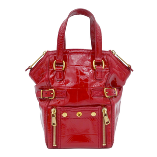YSL | Red Patent Mini Downtown Tote Bag