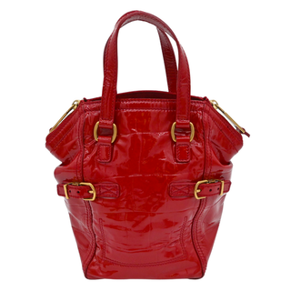 YSL | Red Patent Mini Downtown Tote Bag