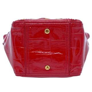 YSL | Red Patent Mini Downtown Tote Bag