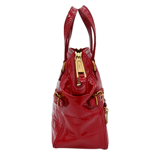 YSL | Red Patent Mini Downtown Tote Bag