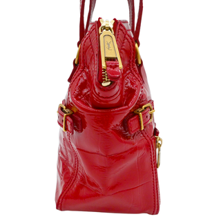 YSL | Red Patent Mini Downtown Tote Bag