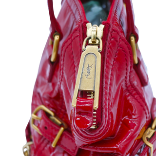 YSL | Red Patent Mini Downtown Tote Bag