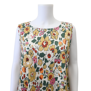 LA VIE SH | Floral Pleated Sleeveless Shift Dress