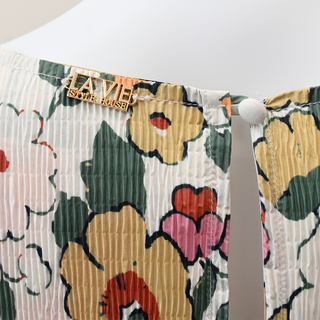 LA VIE SH | Floral Pleated Sleeveless Shift Dress