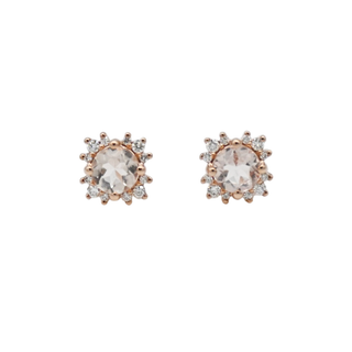 BRILLIANT EARTH | Cressidia Morganite Rose Gold Stud Earrings